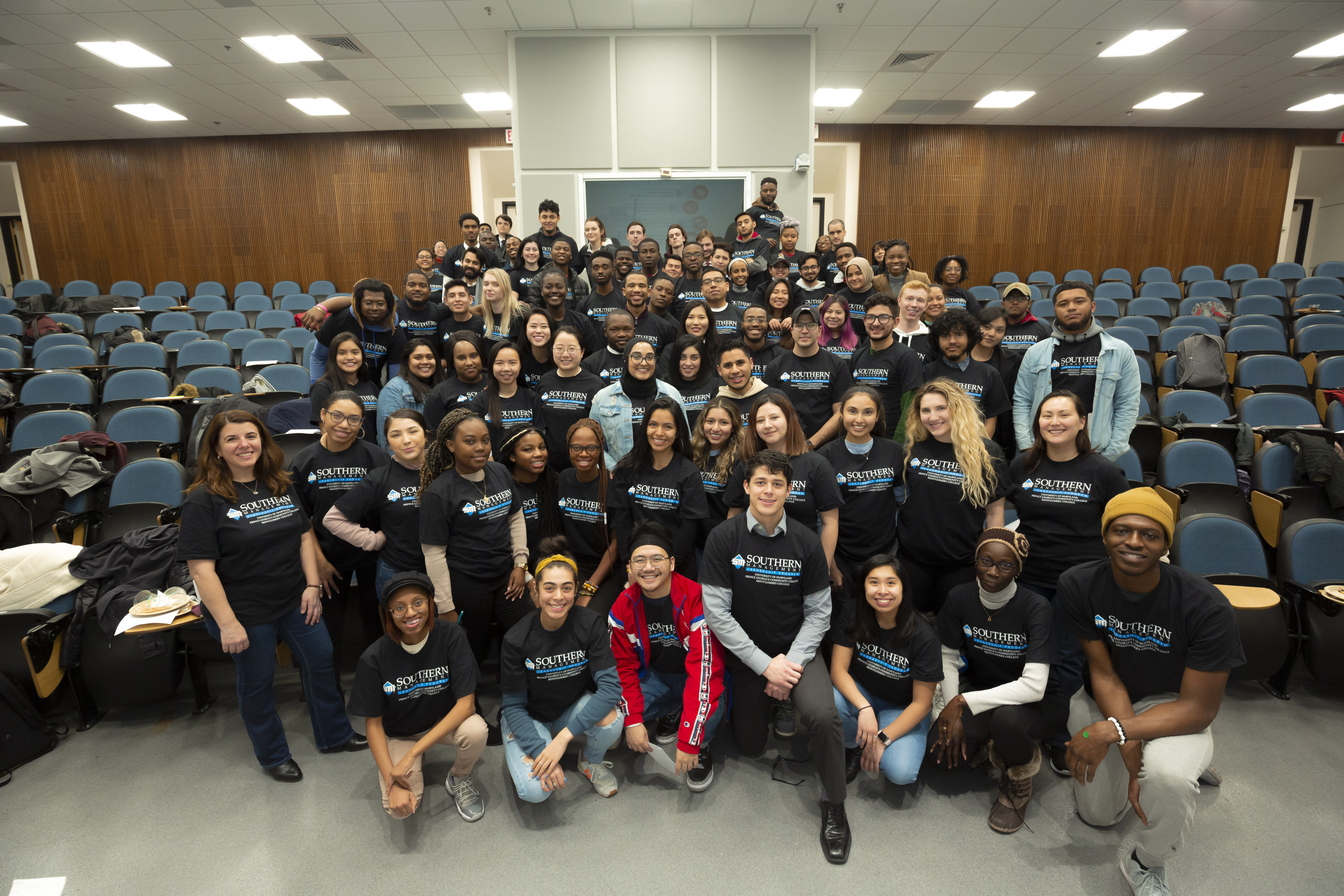 2020 cohort of SMLP student at front of auditorium